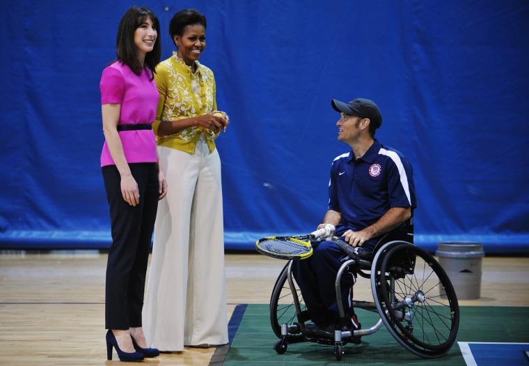 US First Lady Michelle Obama and Samanth